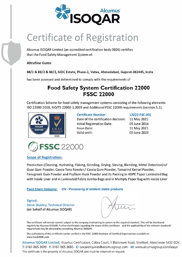 FSSC 22000 Certificate