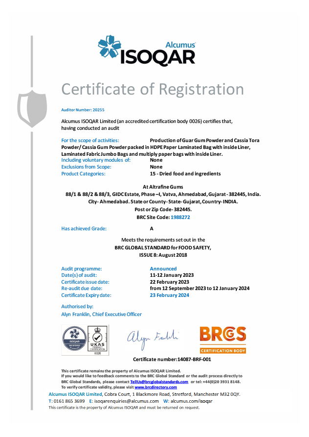 BRC Certificate