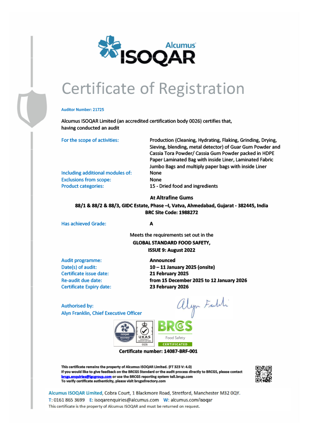 BRC Certificate
