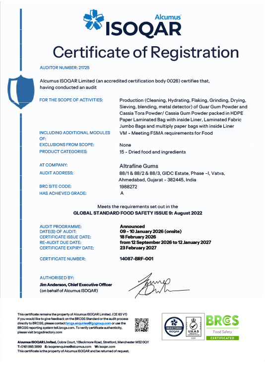 BRC Certificate