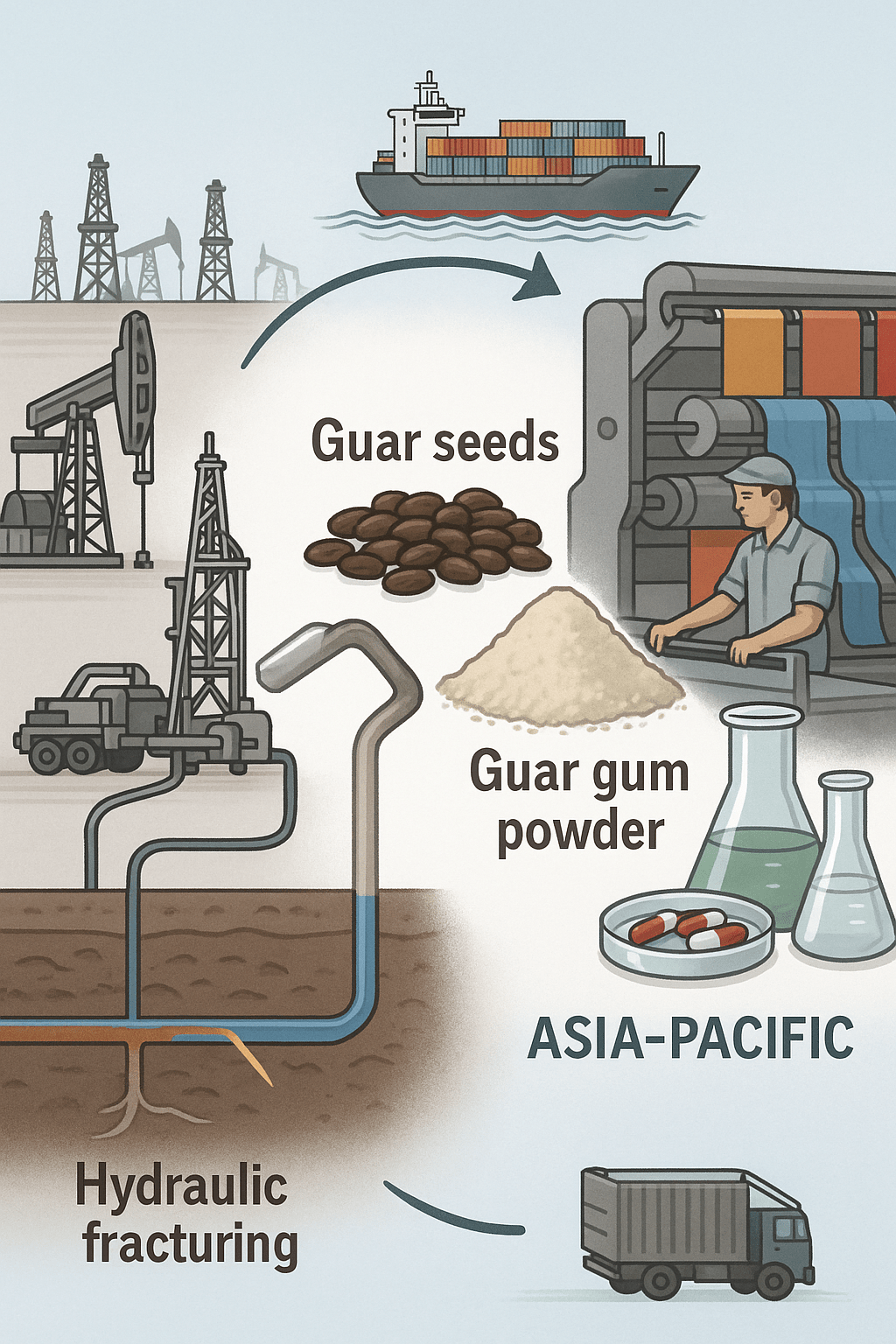 Guar Gum Powder Supplier in USA Asia Pacific