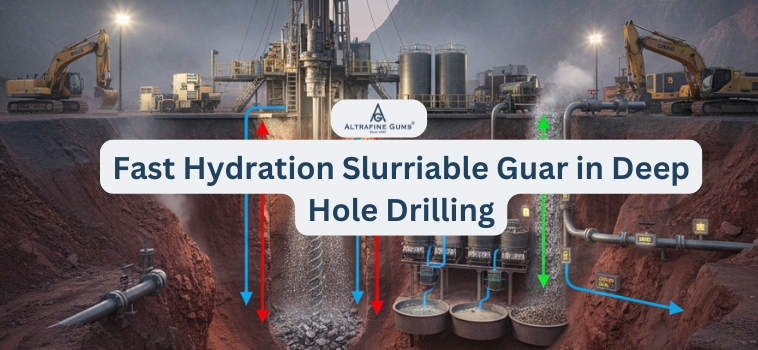 Fast Hydration Slurriable Guar in Deep Hole Drilling: Managing Waste Removal and Fluid Stability