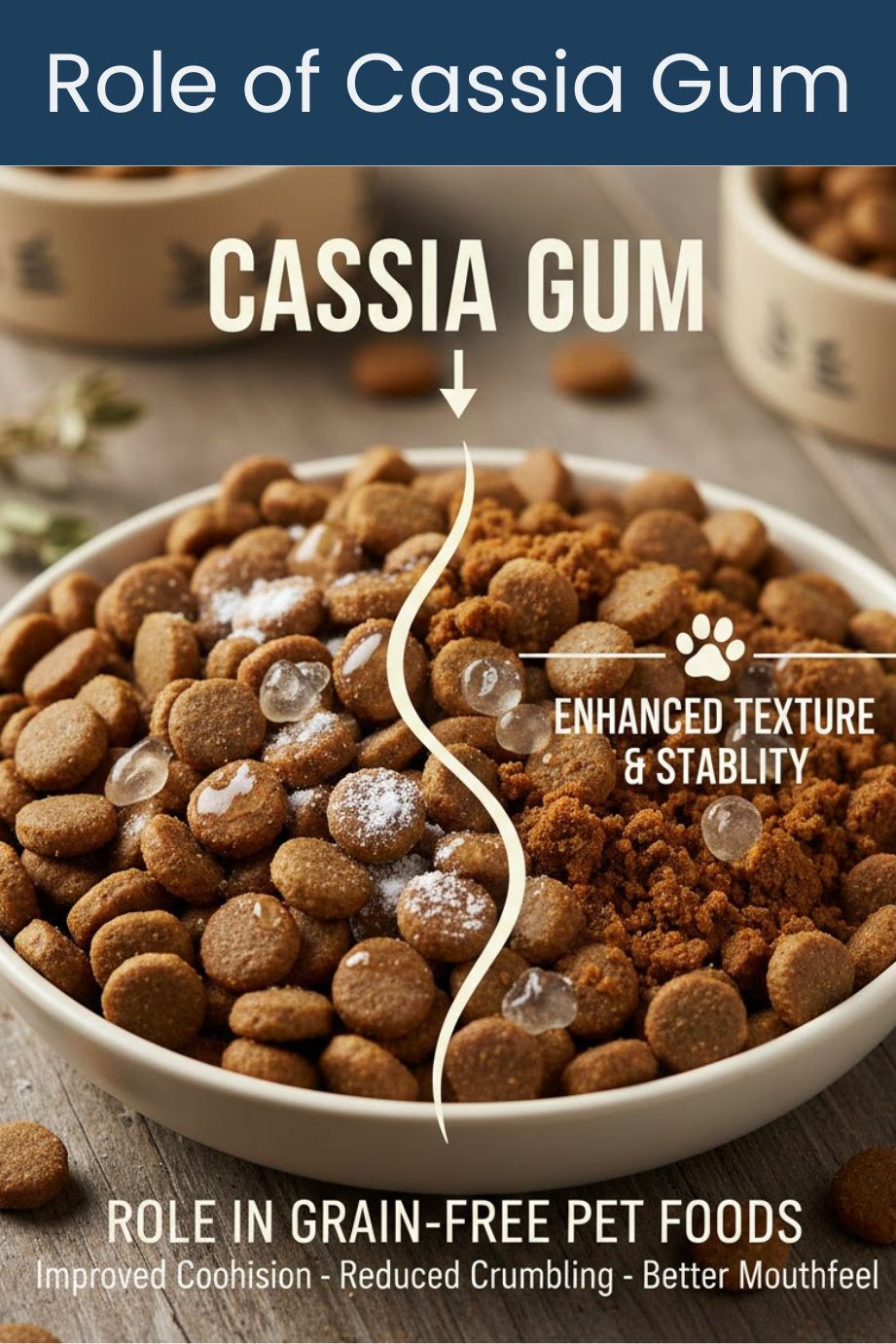 Role of Cassia Gum in Enhancing Texture and Stability of Grain-Free Pet Foods