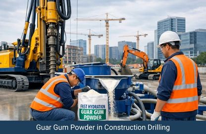 Fast Hydration Slurriable Guar Gum Powder in Construction and Infrastructure Drilling