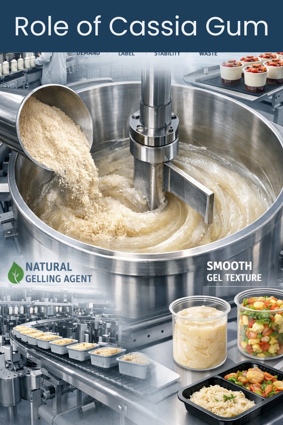 Role of Cassia Gum in Natural Gelling Agent and Smooth Gel Texture