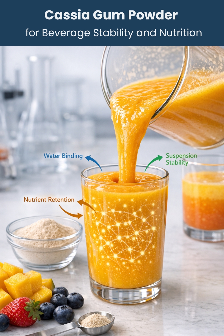 Cassia Gum Powder for Beverage Stability and Nutrition