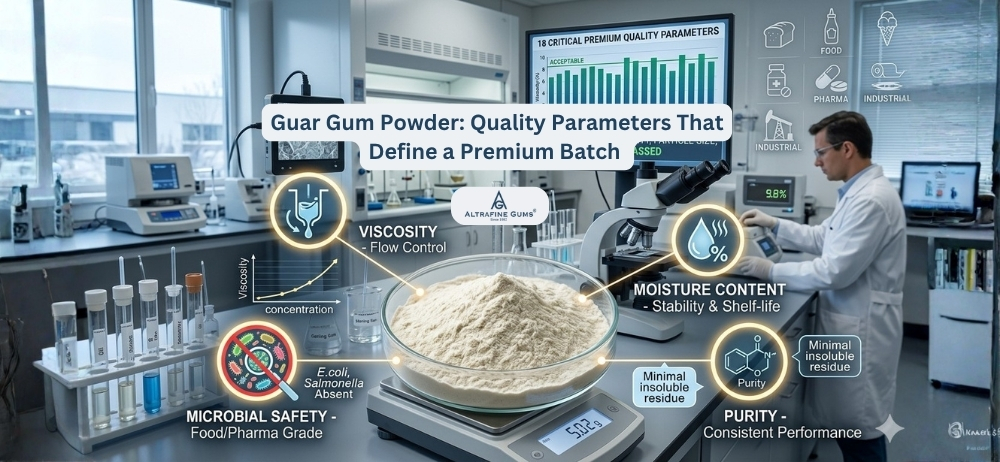 Decoding Guar Gum Powder Quality:The 18 Parameters That Define a Premium Batch
