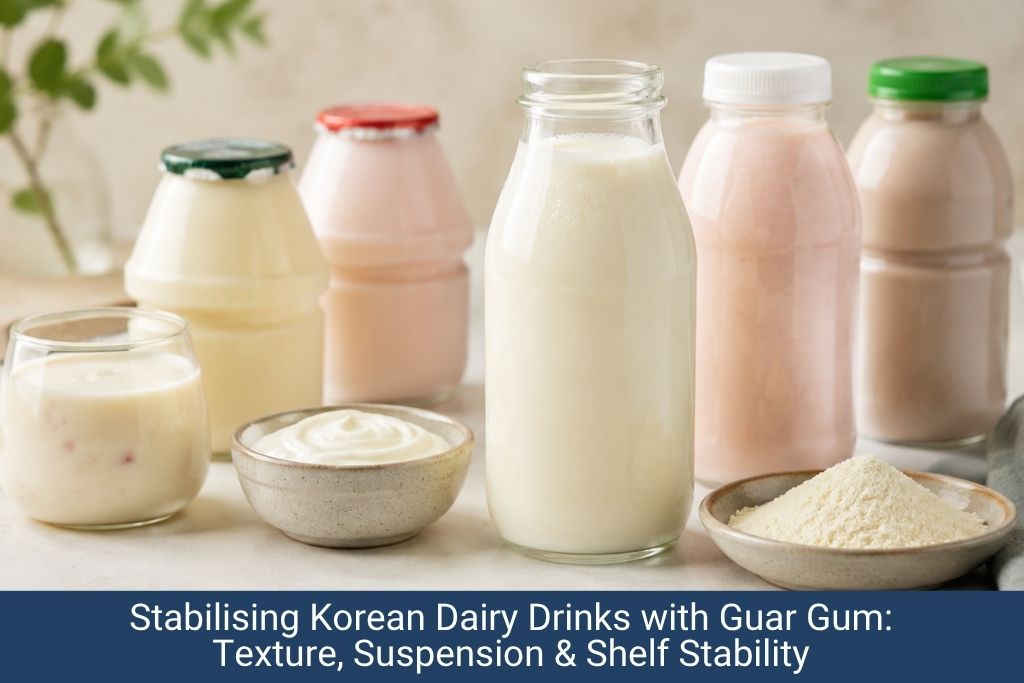 Korean Dairy Drinks Guar Gum Texture Suspension Shelf Stability