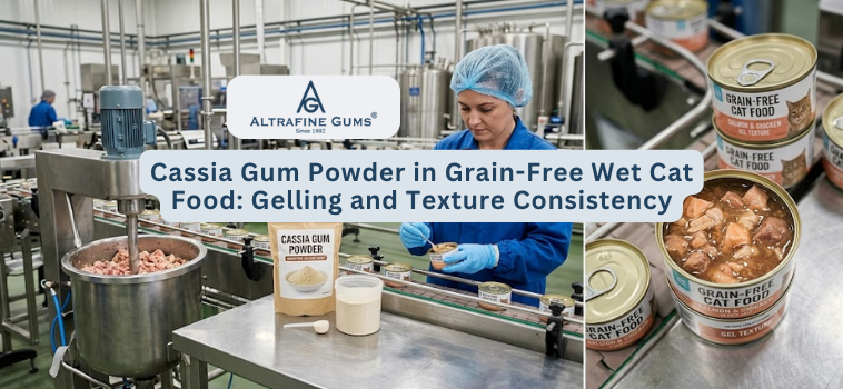 Cassia Gum Powder in Grain-Free Wet Cat Food: Gelling and Texture Consistency