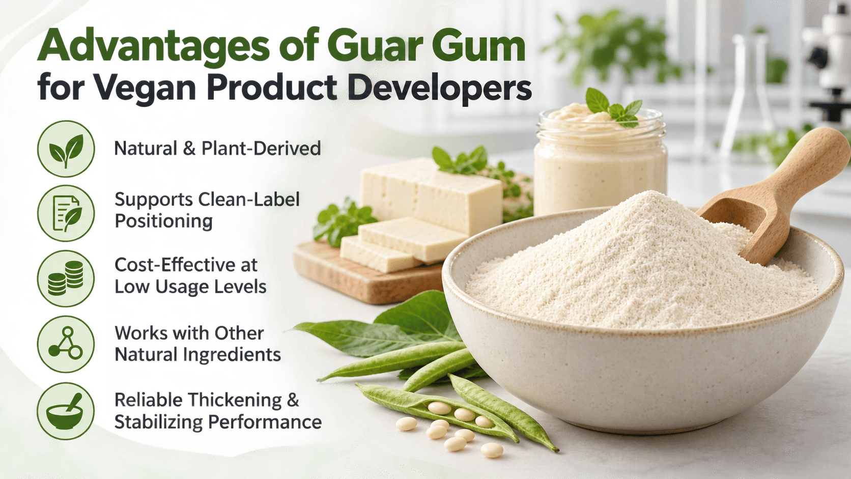 Advantages of Guar Gum for Vegan Product Developers